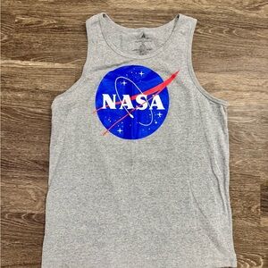 NASA Logo Graphic Tank Top – Aldrin Family Foundation – Gray – Size XL